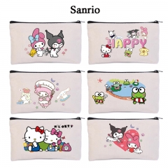 8 Styles Sanrio Anime Canvas Pencil Bag