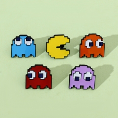 5 Styles Pacman Anime Alloy Pin Brooch
