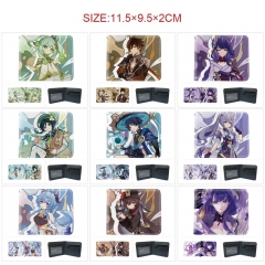 11 Styles Genshin Impact PU Folding Purse Anime Short Wallet