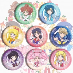 8PCS/SET Pretty Soldier Sailor Moon Cartoon Anime Alloy Pin Brooch