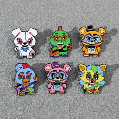 6 Styles Five Nights at Freddy's Cartoon Anime Alloy Pin Brooch