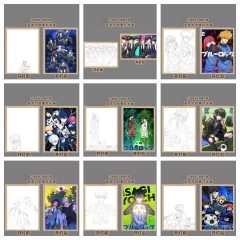 9 Styles 2 Sizes Blue Lock 3 Colors Changed Photo Frame Picture Lamp Anime Nightlight (USB)