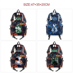 6 Styles My Hero Academia Cartoon Anime Canvas Backpack Bag With Data Line Connector