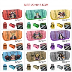 9 Styles One Piece Cartoon Pattern Pencil Case PU Anime Pencil Bag