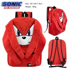 2 Styles Sonic the Hedgehog Cartoon Anime Plush Backpack Bag