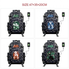 6 Styles My Hero Academia Cosplay Cartoon Anime Canvas Colorful  Backpack Bag With Data Line Connector