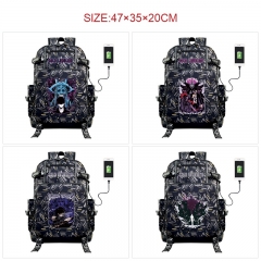 6 Styles Solo Leveling Cosplay Cartoon Anime Canvas Colorful  Backpack Bag With Data Line Connector