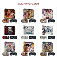 14 Styles One Piece Cartoon Short Pattern Purse Anime PU Wallet