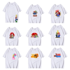 38 Styles Super Mario Bro Short Sleeve Cartoon Anime T Shirt