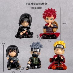 5PCS/SET 6-7CM Naruto Anime PVC Figure Toy