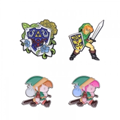 4 Styles The Legend Of Zelda Cartoon Pin Anime Alloy Brooch