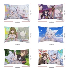 40X60CM 8 Styles Chillin' in Another World with Level 2 Super Cheat Powers Cartoon Anime Pillow Case