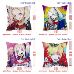 2 Sizes 7 Styles Suicide Squad Cartoon Square Anime Pillow Case