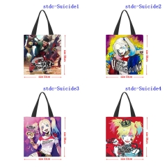33*38cm 8 Styles Suicide Squad Shopping Bag Canvas Anime Handbag