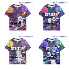 5 Styles Blue Archive Printing Digital 3D Cosplay Anime T Shirt
