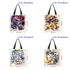 33*38cm 8 Styles Digital Monster Shopping Bag Canvas Anime Handbag