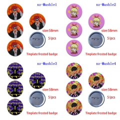 (5PCS/SET) 7 Styles Mashle: Magic and Muscles Cartoon Anime Tinplate Badge Brooch