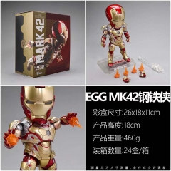 With Electric 18CM Iron Man EAA-036 MARK 42 Anime Action PVC Figure Toy