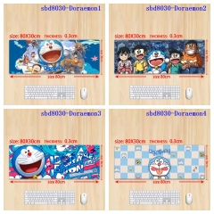 （80x30x0.3cm ）6 Styles Doraemon Cartoon Anime Mouse Pad