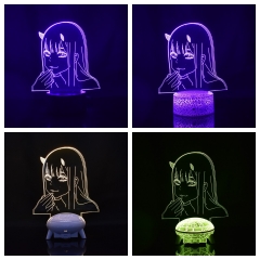 4 Styles 16 Colors Changed Zero Two Cartoon 3D Anime Nightlight