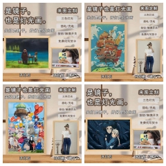 7 Styles Howl's Moving Castle 3 Colors Changed Photo Frame Picture Lamp Anime Nightlight