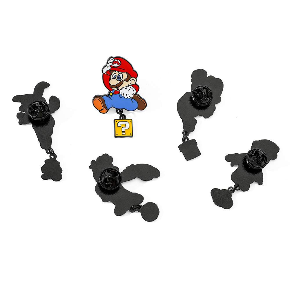 5 Styles Super Mario Bro Cartoon Anime Alloy Pin Brooch