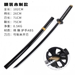 100CM Black Clover Yami Sukehiro Anime Wooden Sword Weapon Katana