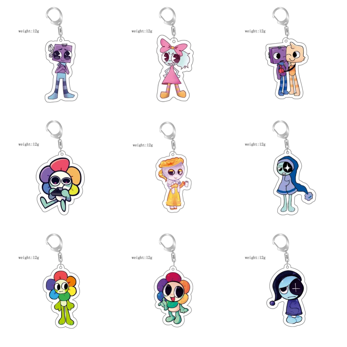 38 Styles Dandy's World Cartoon Anime Acrylic Keychain